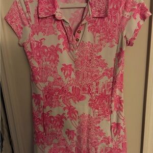 Lilly Pulitzer Tropical Pink and Cream Mini Dress
